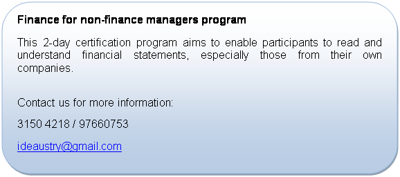 Rounded Rectangle: Finance for non-finance managers program
